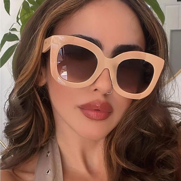 NEW CELINE Sunglasses CL4005FN 4957Z Beige/Violet Gradient Women - Picture 9 of 11